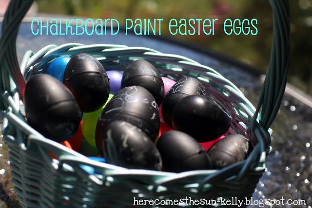 Here Comes the Sun: Chalkboard Paint Easter Eggs