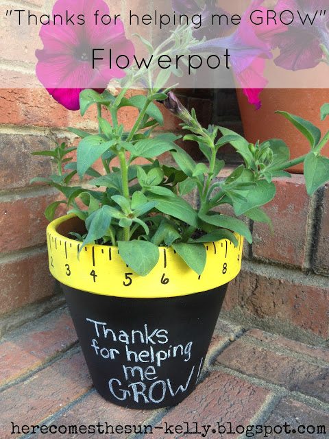 "Thanks for Helping Me Grow Flowerpot" - the perfect teacher appreciation gift!
