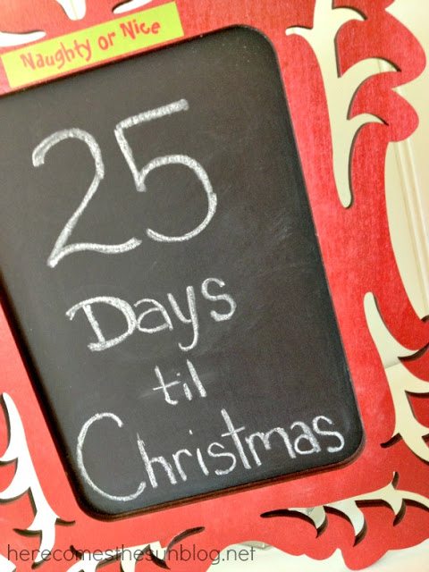 christmas countdown frame