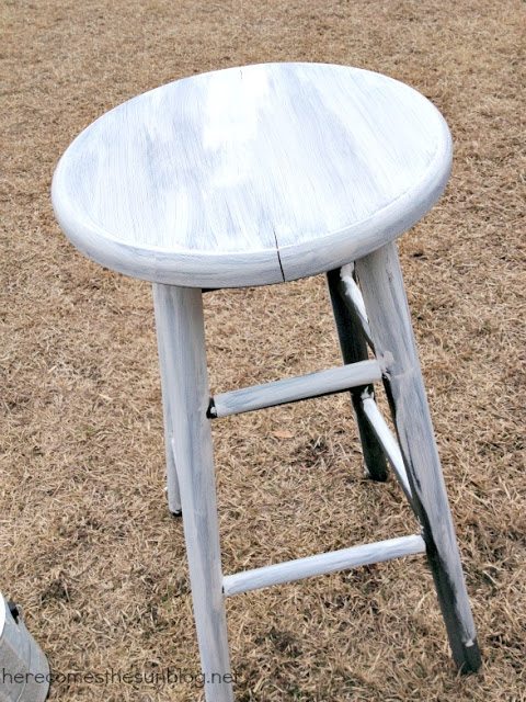 Here Comes the Sun: Monogrammed Stool with Vinyl
