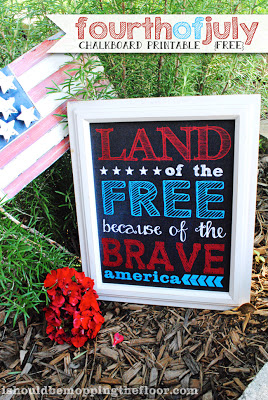 Free Fourth of July Chalkboard Printable #freeprintable #fourthofjuly