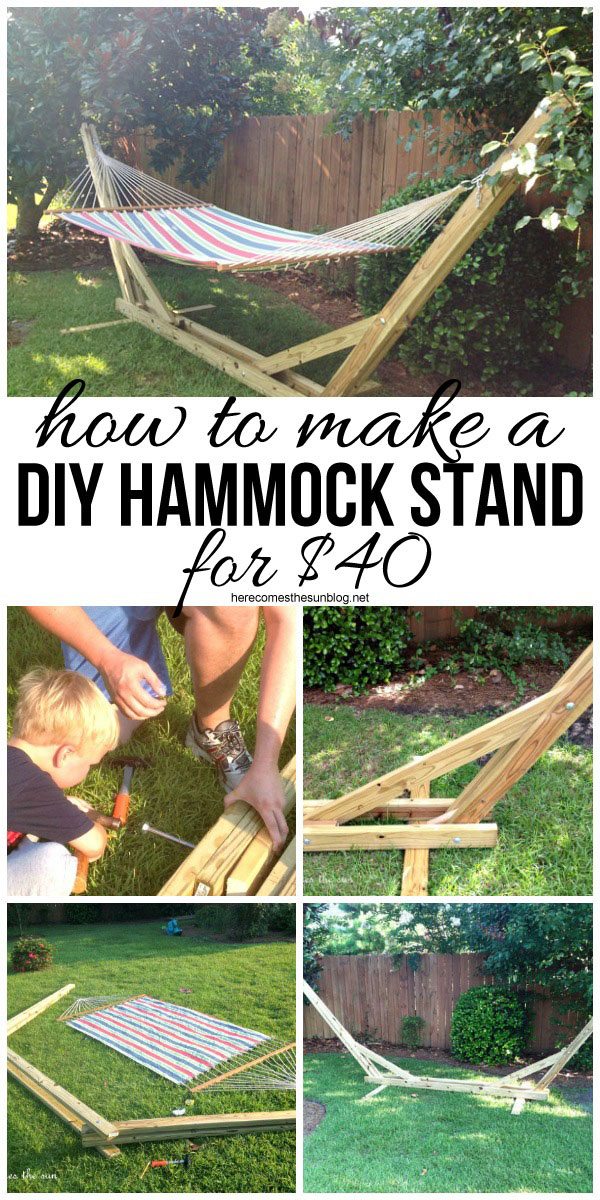 40 Diy Hammock Stand That You Can Make, Outdoor Wooden Hammock Stand Plans