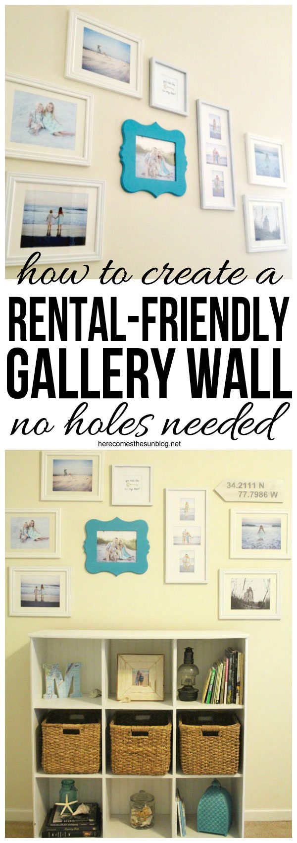 Create a gallery wall easily without doing any damage to your walls! This solution is perfect for renters.