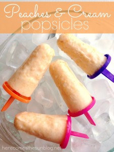 Peaches and Cream Popsicles are the perfect traet for a hot summer day!