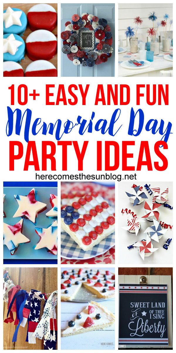 These Memorial Day Party ideas are easy and fun to put together!