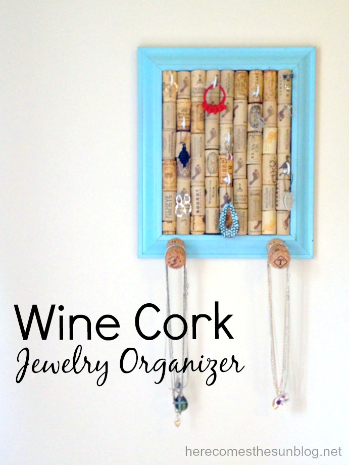 DIY Wine Cork Jewelry Organizer