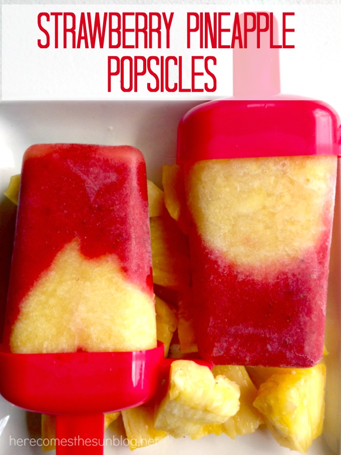 Strawberry Pineapple Popsicles