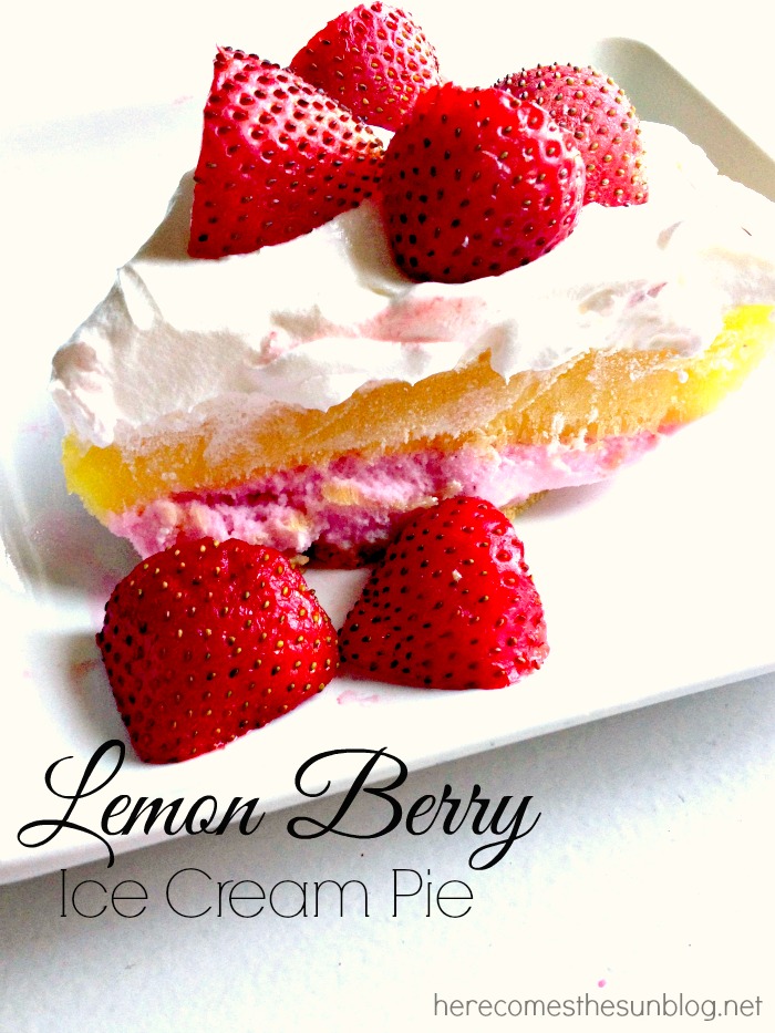 This Lemon Berry Ice Cream Pie is so delicious and so easy to make!