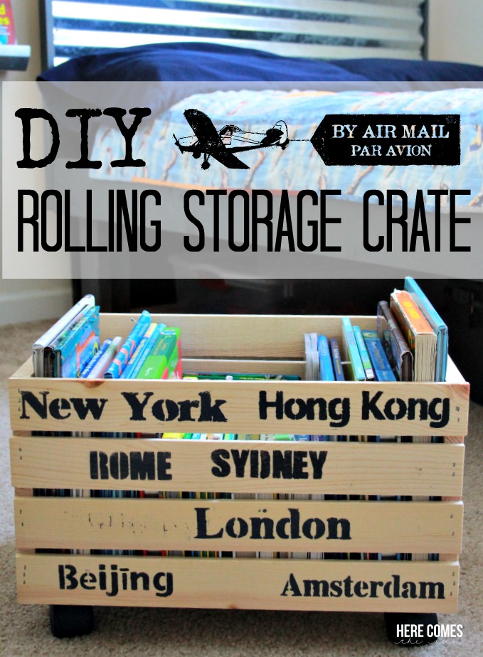 Create extra storage with this DIY Rolling Storage Crate tutorial!