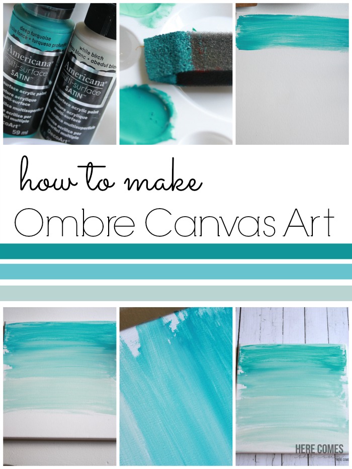 How to Make Ombre Canvas Art!