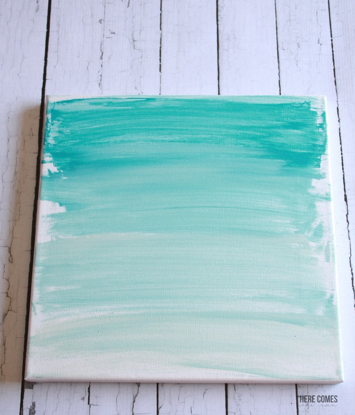 This Ombre Canvas Art is so beautiful and so easy to make. Customize it with any color!