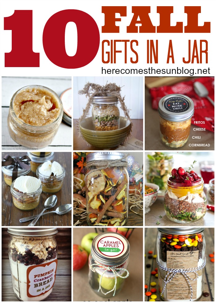 Fall Gifts-in-a-Jar!  Perfect for the holidays or hostess gifts!