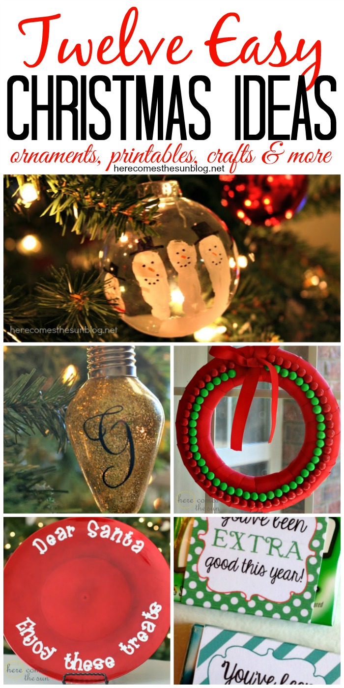 Twelve Easy Christmas Ideas to help make your holiday season stress-free and fun!
