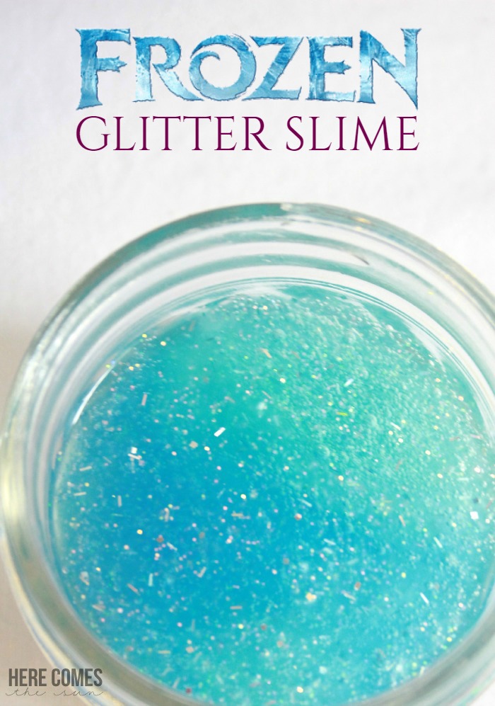 Frozen Glitter Slime! Easy and fun party favor!