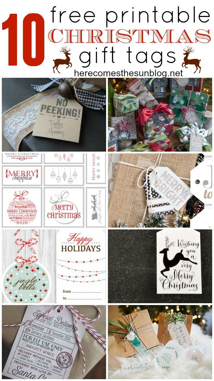 Gorgeous FREE printable Christmas gift tags!