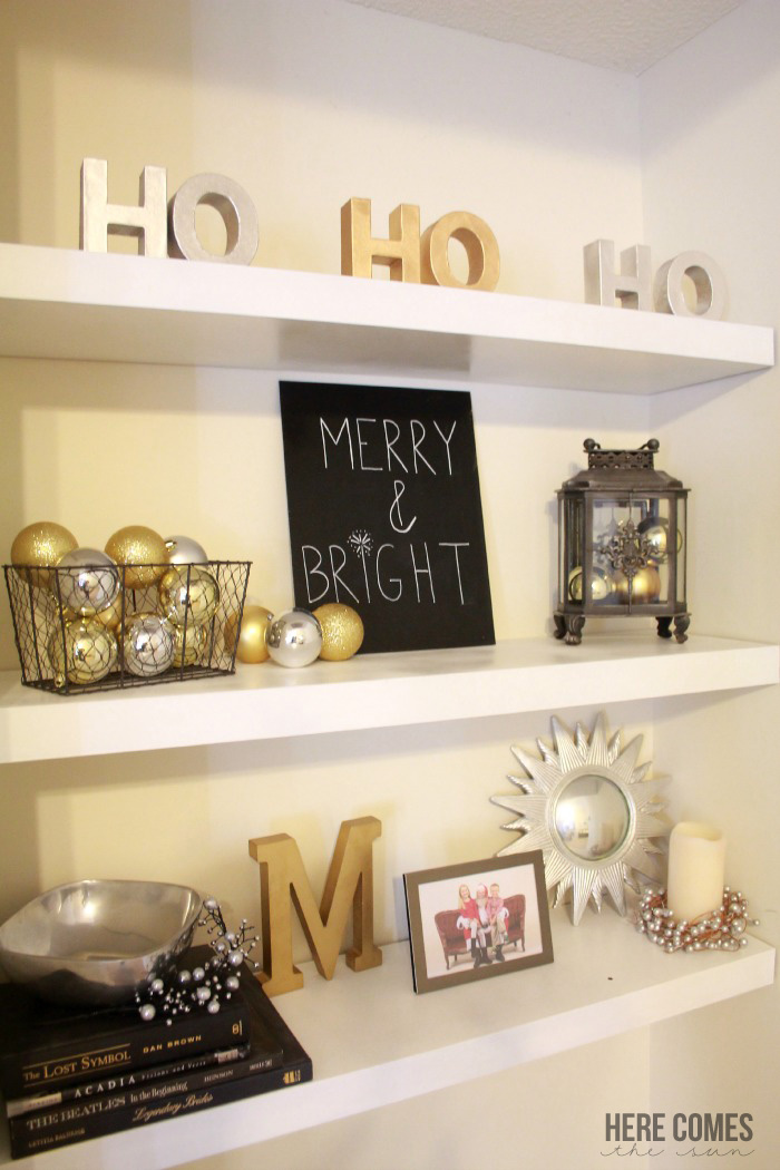 Easy ideas to decorate your home with metallics this holiday!