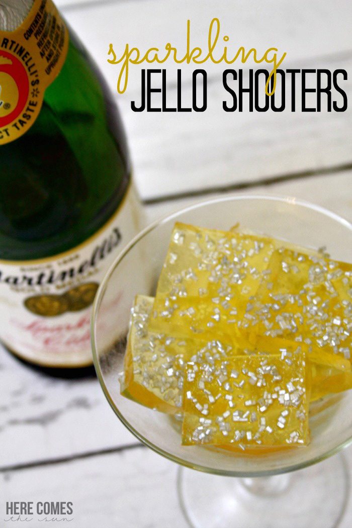 Sparkling jello shooters are perfect for your New Year's Eve celebration!