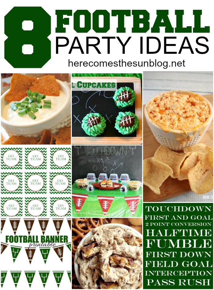 Great roundup of Football Party Ideas! Use these printables, food recipes and decorating ideas to host an amazing Super Bowl party!