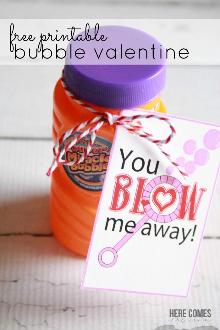 This adorable Bubble Valentine will be a hit at any classroom party! Free printable!