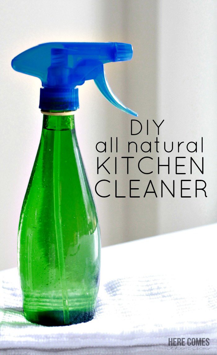Clean your home without toxic chemical with this DIY All Natural Kitchen Cleaner!
