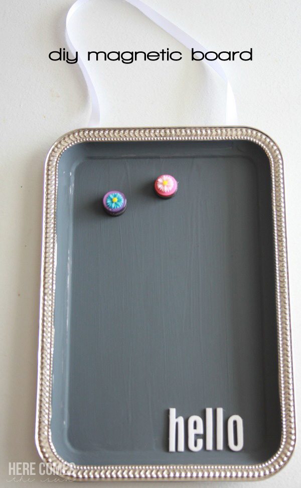 Add some #organization to your house with a DIY magnetic board! 