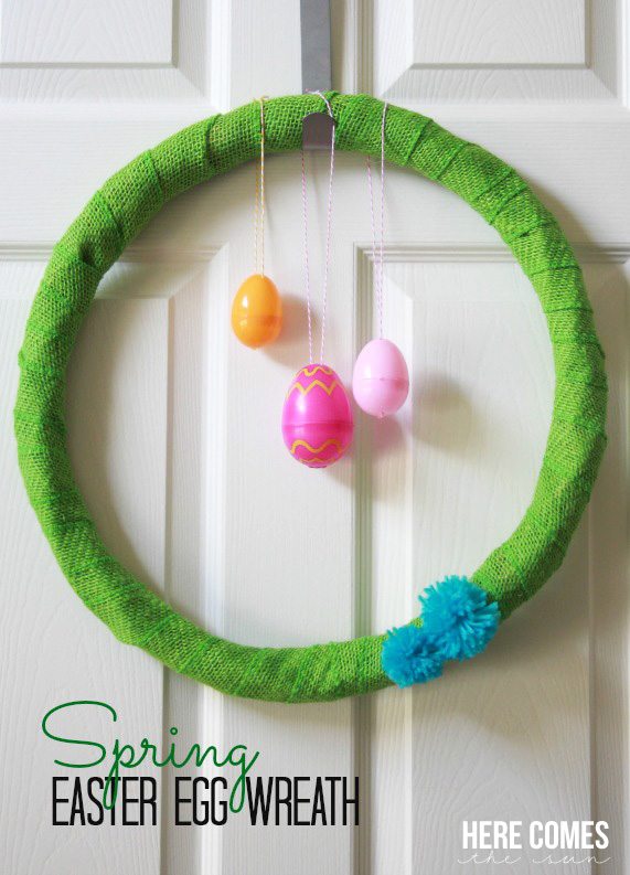 Bright and cheery Spring Easter Egg Wreath! tutorial!