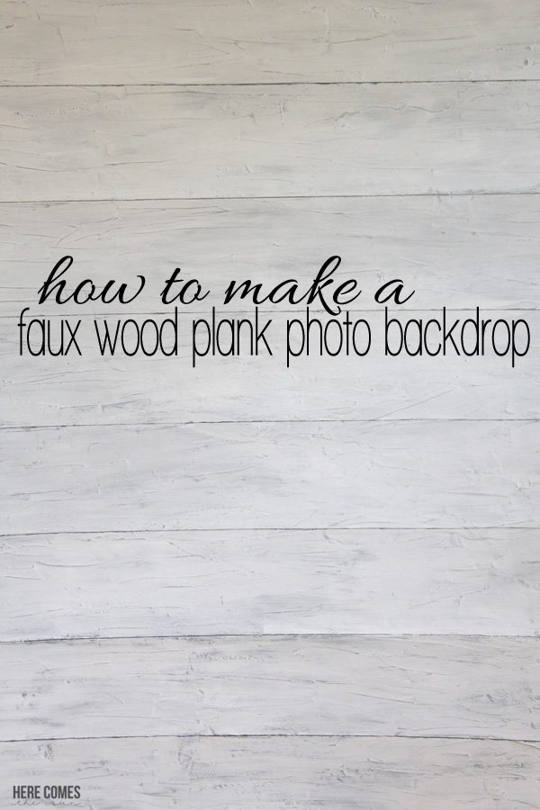 Make a faux wood plank photo backdrop out of foamboard! 