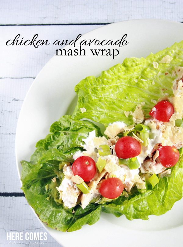 A delicious chicken and avocado mash wrap is the perfect summertime meal.