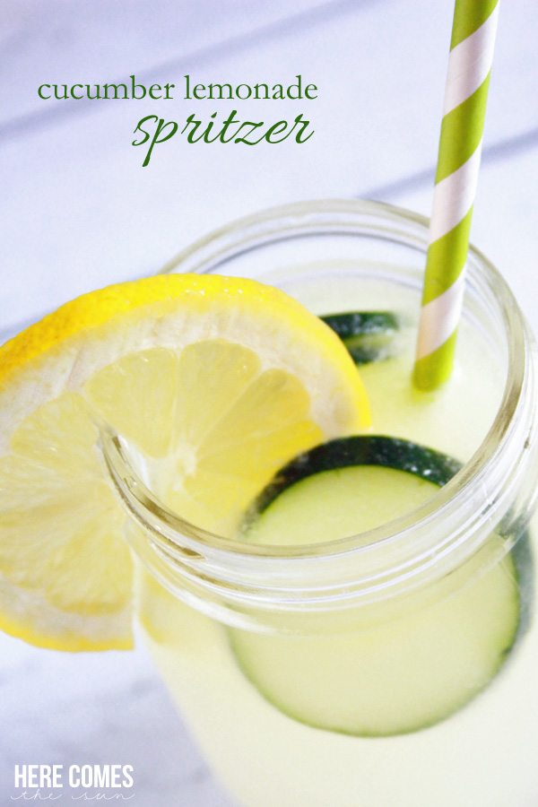This Cucumber Lemonade Spritzer is the most refreshing drink to enjoy on a hot summer day!