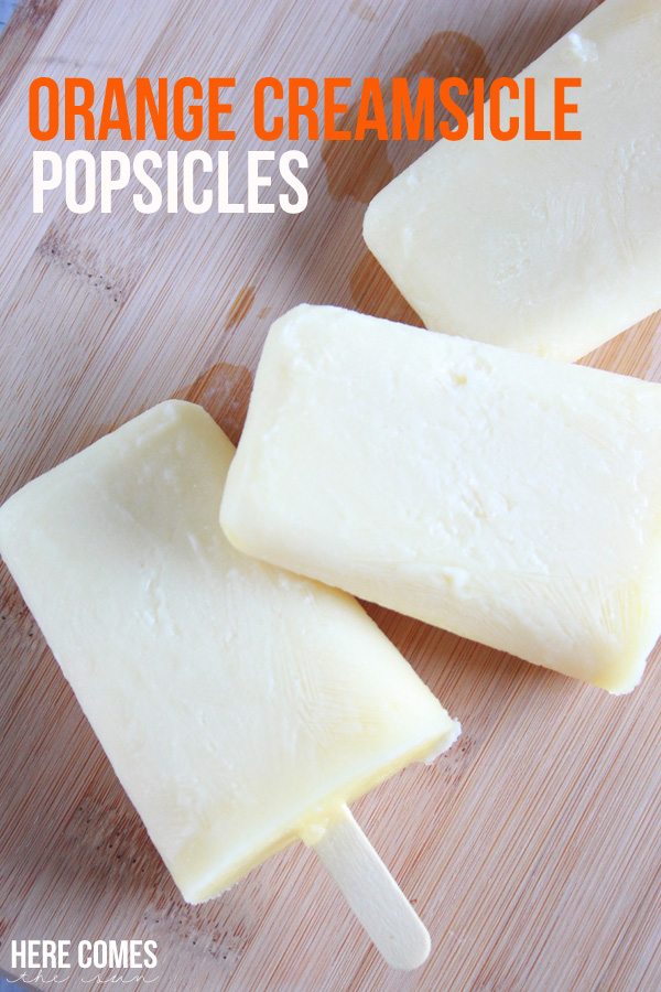 Homemade orange creamsicle popsicles are a delicious summertime treat.