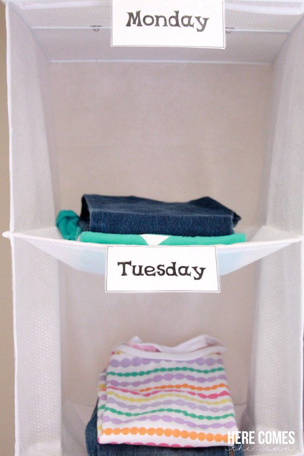A clothes organization system that will make school mornings a breeze!