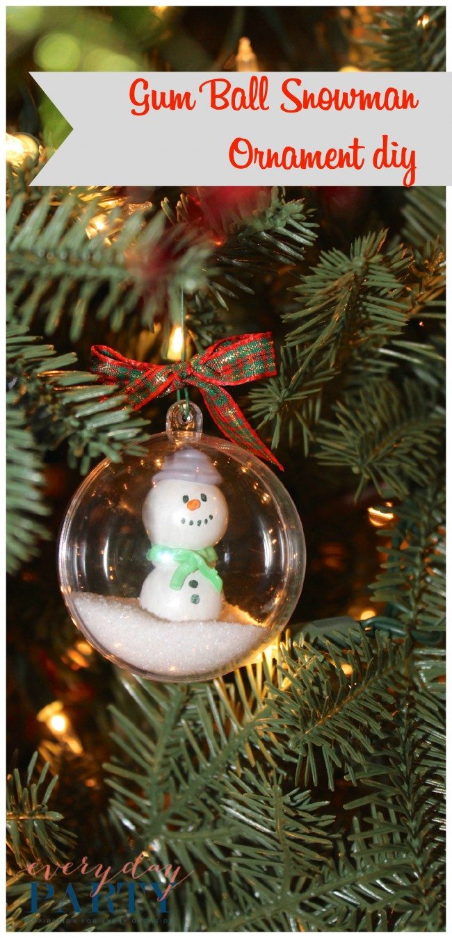 Gum Ball Snowman Ornament... a cute addition to your Christmas tree!