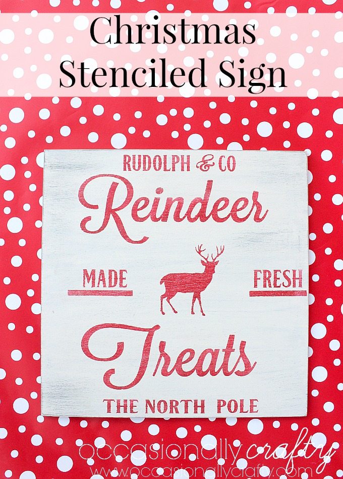 Make this adorable stenciled vintage Christmas sign for your holiday decor with this easy-to-follow tutorial.