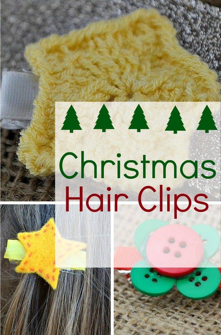 Create these adorable Christmas hair clips in minutes! Tutorials for 3 different designs!