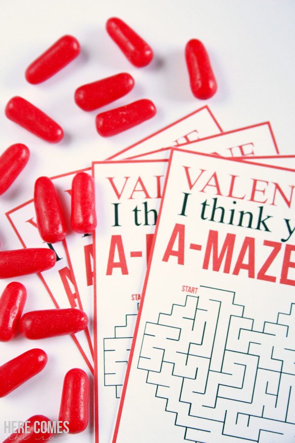 This non-candy Valentine is so sweet and I love the maze. What a great idea!
