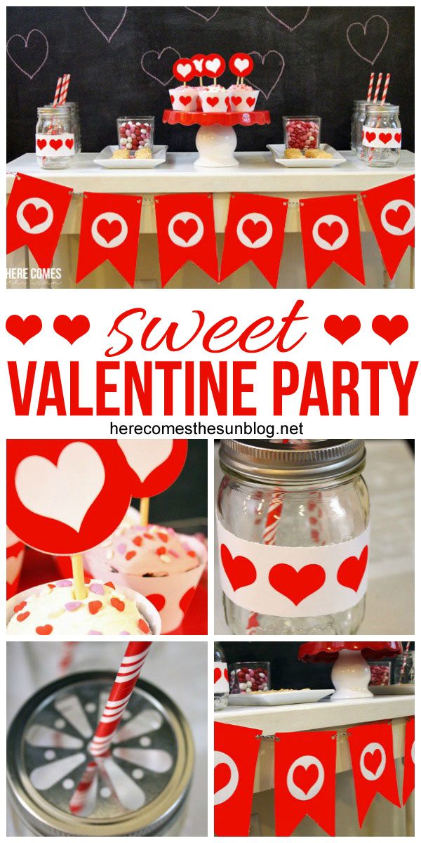 Sweet Valentine Party!  I'm in LOVE with all the cute details!