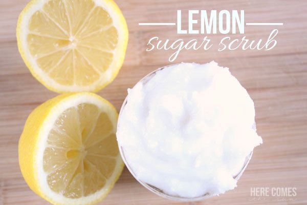 This lemon sugar scrub will melt away all the worries of your day. Find the easy recipe at www.herecomesthesunblog.net