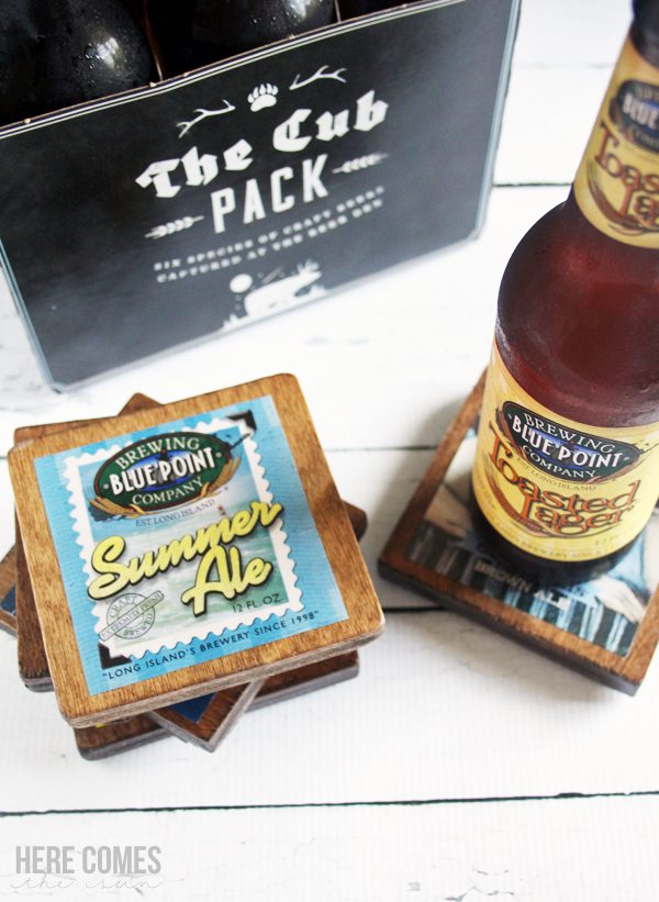 Make your own beer label coasters! These make the perfect gift!