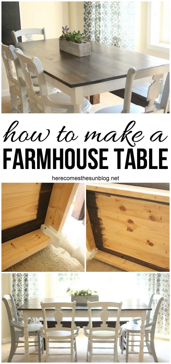 Build your very own farmhouse table with these easy-to-follow plans!
