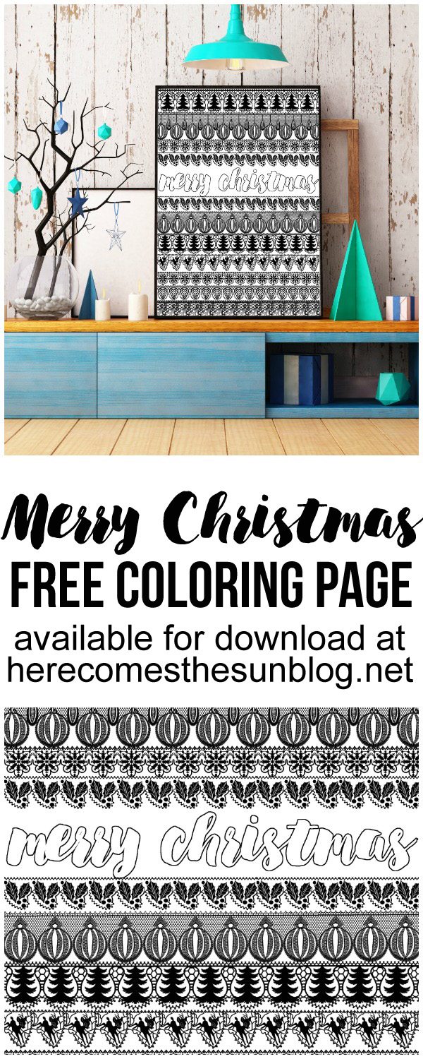 This Merry Christmas coloring page is perfect for both kids AND adults!
