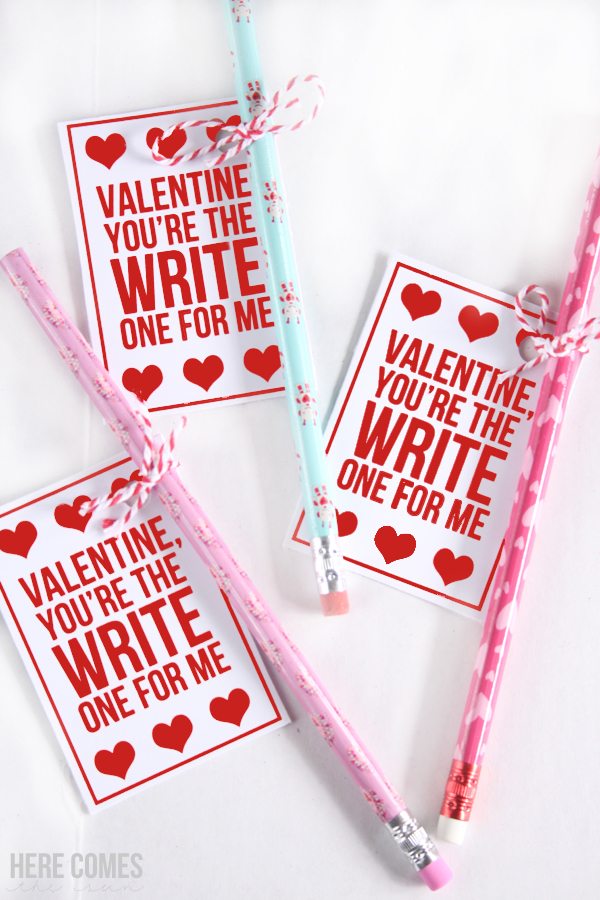 What a great idea for a valentine! These pencil valentines are so cute! 