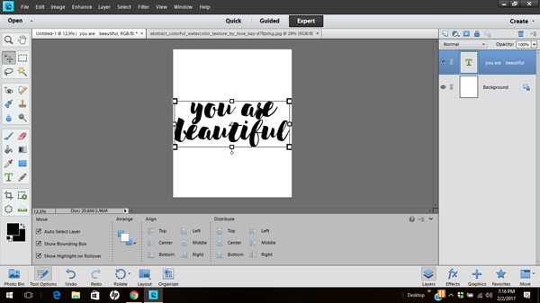 Learn how to create watercolor brush lettering with Photoshop Elements