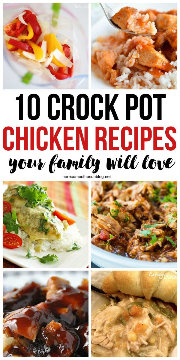 These chicken crock pot recipes are easy to make and taste delicious