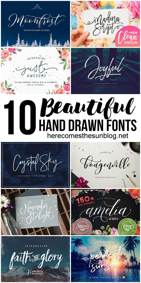 These hand drawn fonts are so amazing. I can't wait to use them in my designs.