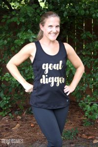 Learn how to make this amazing DIY workout tank with heat transfer vinyl! Such an easy way to personalize a shirt.
