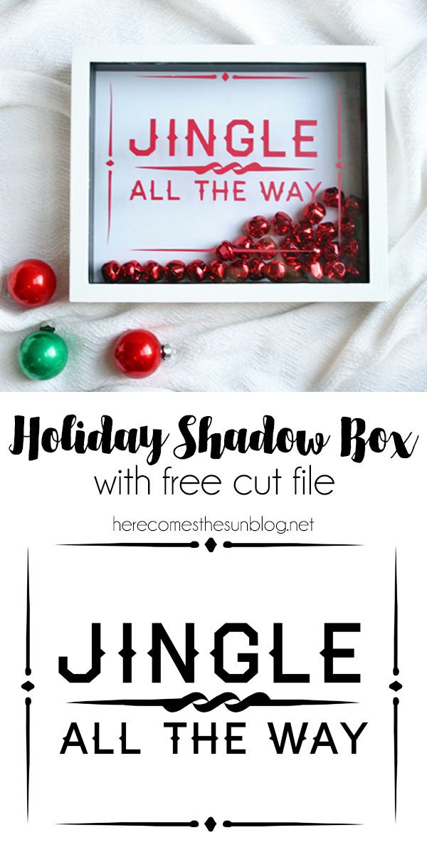 This holiday shadow box sign will add a festive touch to your home decor.