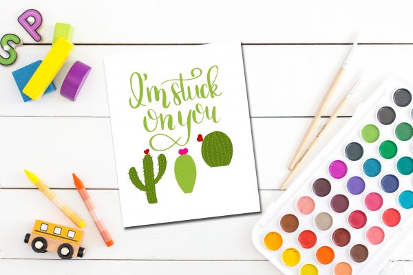 This hand lettered cactus valentine is sure to be a favorite with the kids. Free printable! Just download and print!