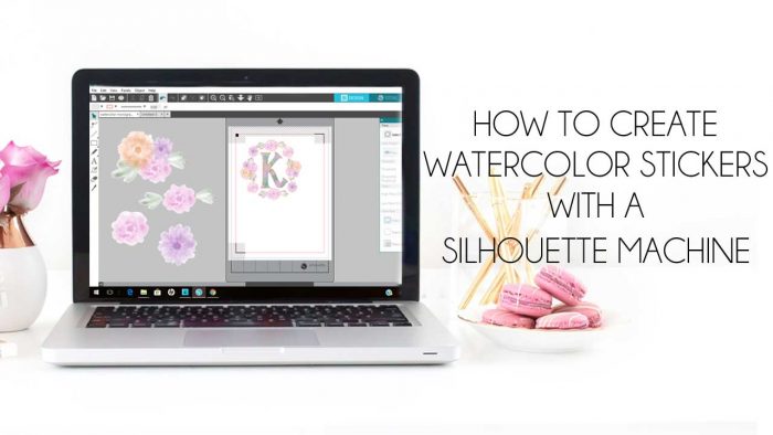 Learn how to make watercolor stickers with a Silhouette machine!