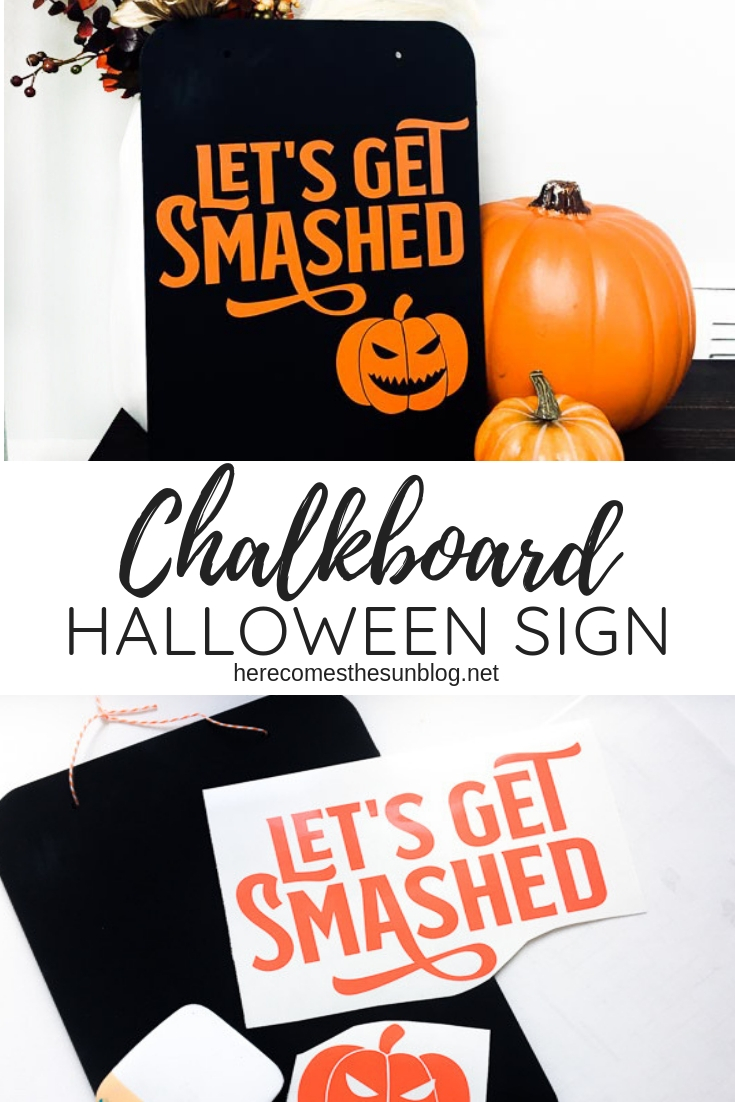 chalkboard halloween sign