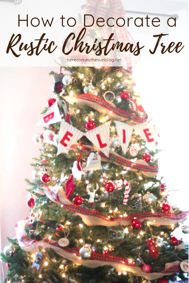 rustic christmas tree decorations